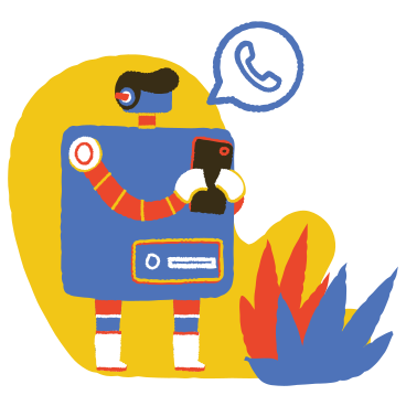 Robot on WhatsApp PNG, SVG