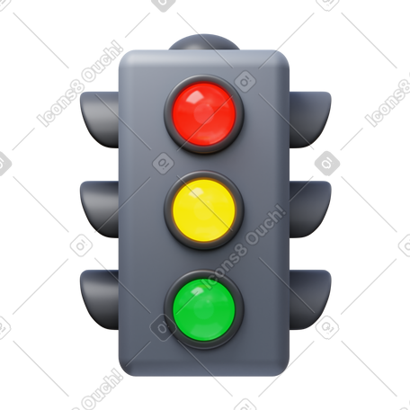 3D traffic light PNG, SVG