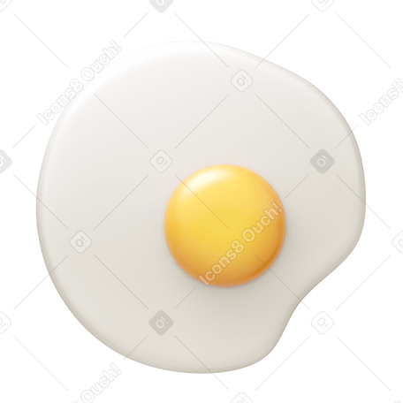 3D sunny side up eggs PNG, SVG