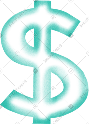 Gardient dollar sign PNG, SVG