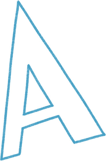 Linear blue letter a PNG, SVG