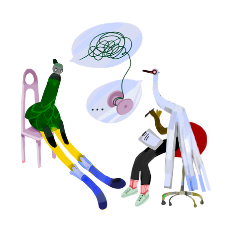 Psychotherapy appointment Illustration in PNG, SVG