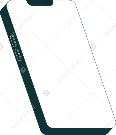 черно-белый смартфон в PNG, SVG
