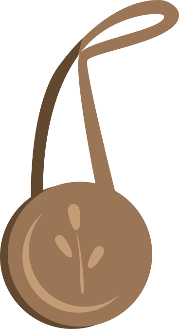 Round brown suede bag в PNG, SVG