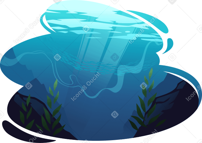 underwater world background Illustration in PNG, SVG