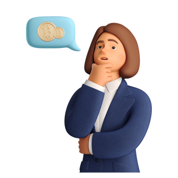 Businesswoman thinking about money and investments PNG, SVG