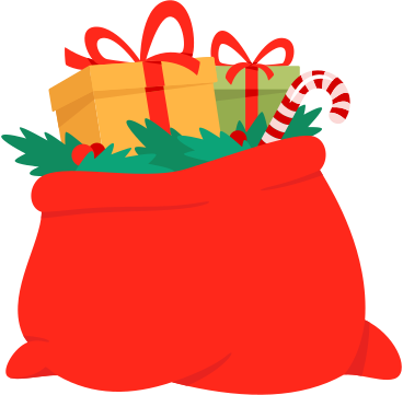 christmas gift bag PNG, SVG