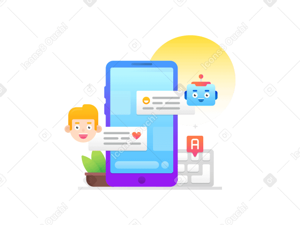 チャットボット のpngとsvgでのイラスト