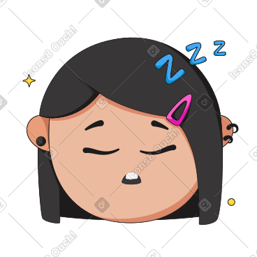 女人睡觉，睡眼惺忪的脸，闭着眼睛 PNG, SVG