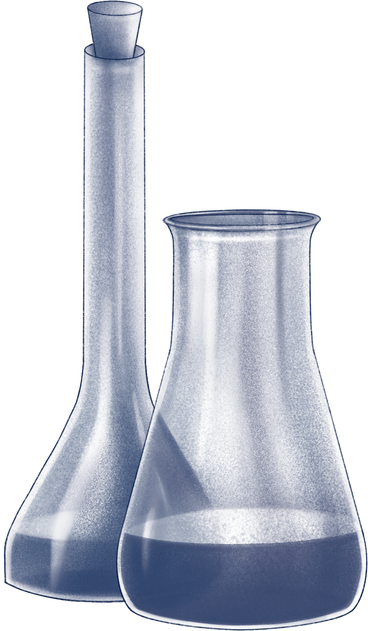two glass flasks PNG、SVG