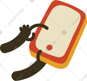 Mobile phone in a hand PNG, SVG