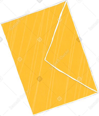 yellow postal letter PNG、SVG