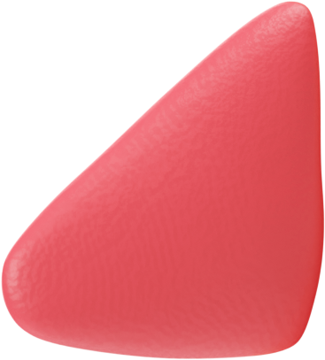 3D red triangle nose PNG, SVG
