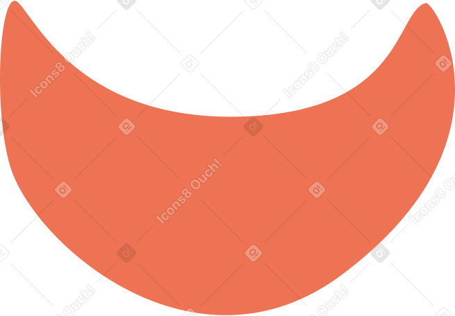 orange crescent Illustration in PNG, SVG