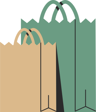 two paper bag PNG, SVG
