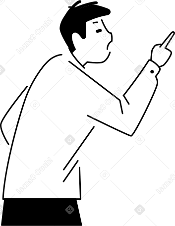 Homem xingando PNG, SVG