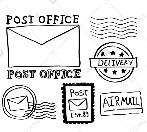 Panneaux et marques du courrier et des bureaux de poste PNG, SVG