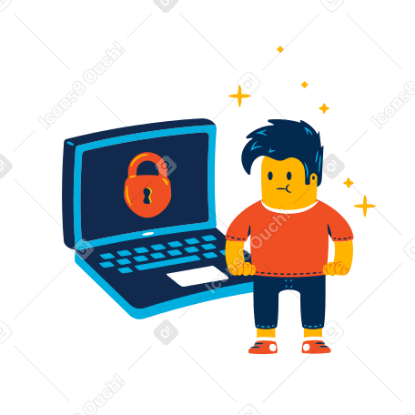 Secure access Illustration in PNG, SVG