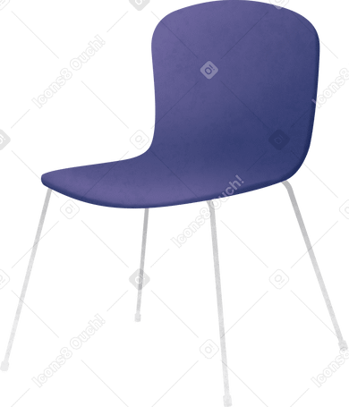 chair with purple seat front PNG, SVG
