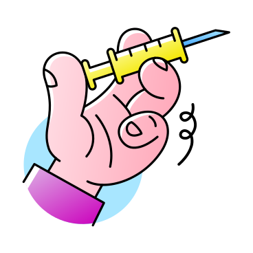 Hand with syringe PNG, SVG