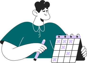 Mann mit bleistift und kalender PNG, SVG