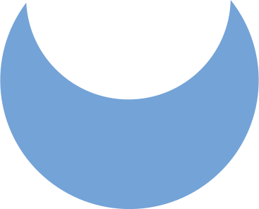 Blue crescent PNG, SVG