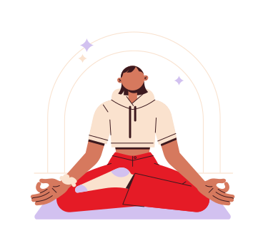 Woman meditating PNG, SVG