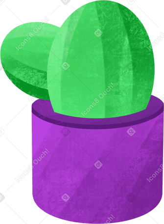 cactus in a purple pot Illustration in PNG, SVG