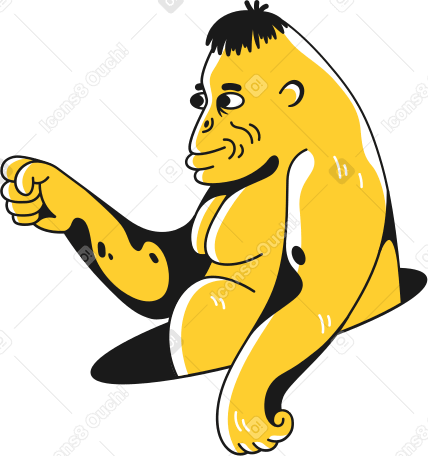 ape kingkong holding PNG, SVG