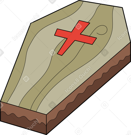 coffin Illustration in PNG, SVG