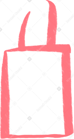 Маленькая розовая сумка для покупок в PNG, SVG