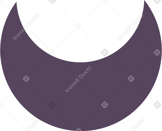 purple crescent Illustration in PNG, SVG