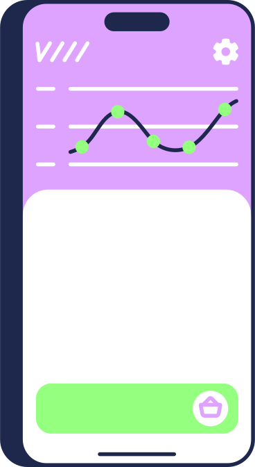 mobile phone with on-screen analytics PNG, SVG