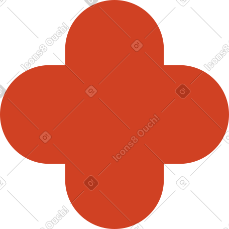 red quatrefoil PNG, SVG