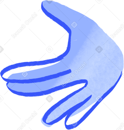 blue open hand Illustration in PNG, SVG