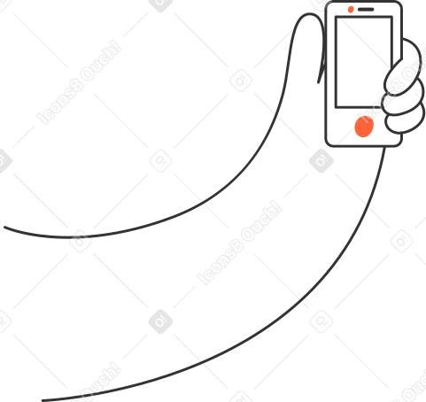 Téléphone portable dans une main PNG, SVG