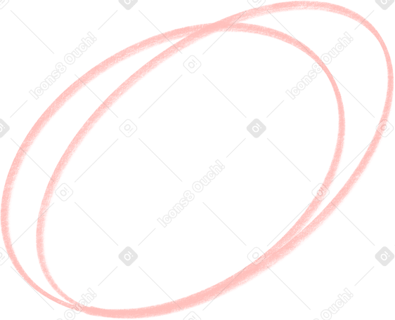 round pink line shapes Illustration in PNG, SVG