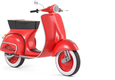 front view of red scooter PNG, SVG