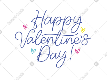 Lettering happy valentine's day! PNG, SVG