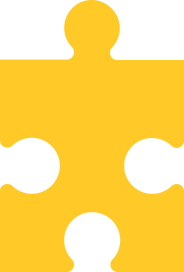 Puzzle piece yellow PNG, SVG