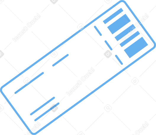 ticket Illustration in PNG, SVG