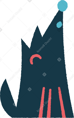 wolf Illustration in PNG, SVG