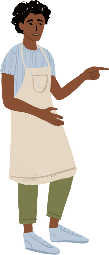 man in an apron PNG, SVG