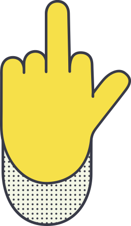middle finger Illustration in PNG, SVG
