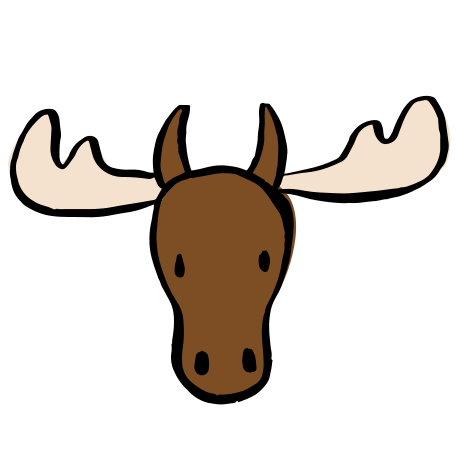moose's head Illustration in PNG, SVG