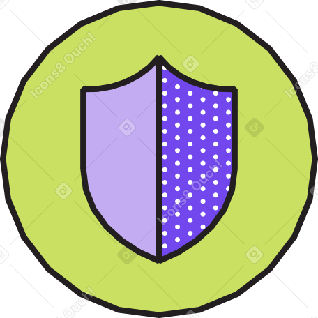 round badge with a shield PNG, SVG