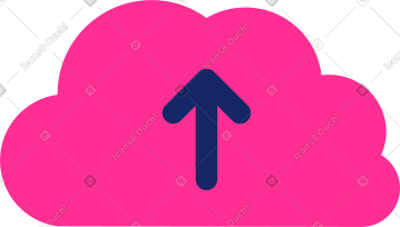 Cloud with arrow PNG, SVG