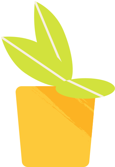 노란 냄비에 녹색 잎 PNG, SVG