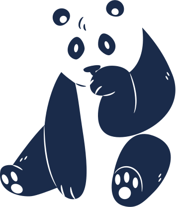 Panda sitzend PNG, SVG