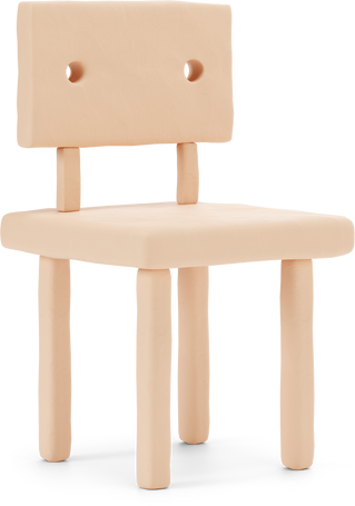 Wooden kids' chair Illustration in PNG, SVG